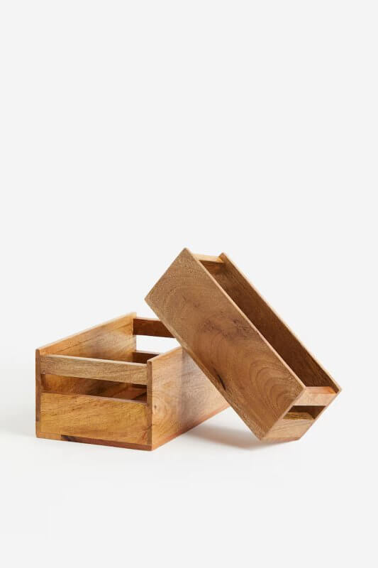 باکس ادویه چوبی برند H&M HOME